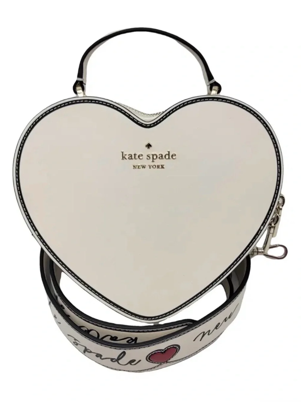 Kate Spade Love Shack Heart Crossbody handbag w amazing Guitar Strap - NWOT
